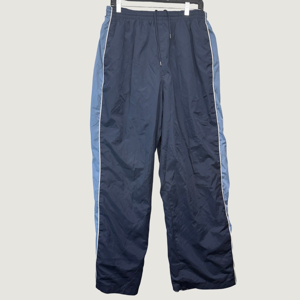 VTG Y2K Reebok Track Pants Mens XL Side Stripe Windbreaker Joggers Baggy
